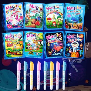 หนังสือวาดภาพแบบนำกลับมาใช้ใหม่ได้,หนังสือวาดภาพน้ำสมุดระบายสีใช้ซ้ำได้สำหรับเด็กของเล่นของขวัญเพื่อการศึกษา - Product Image 2