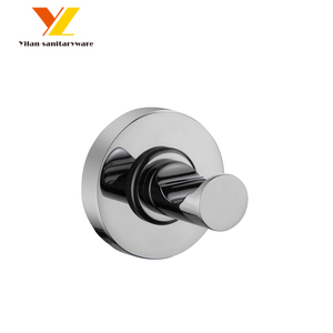 Portasciugamani Moderno da Parete per Hotel, Villa, Appartamento, in <span class=keywords><strong>Ottone</strong></span> con Finitura Cromata/Nero Opaco, Gancio Singolo per <span class=keywords><strong>Asciugamani</strong></span> - Product Image 6