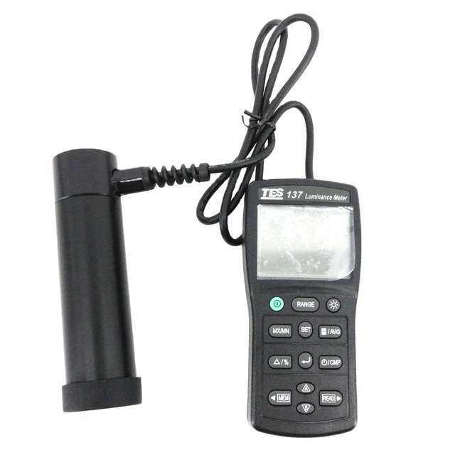 TES-137 Digital Luminance Meter Lightness Tester Lux Meter Measuring Levels Ranging 0.01 to 1999k Cd/m2