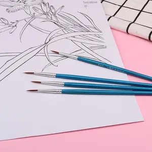 100 pièces/ensemble de stylos à pointe fine peints à la main, multicolores, pour dessin, peinture, pinceau, fournitures artistiques, pinceau en nylon spécial - Product Image 4