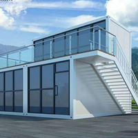 Maison conteneur au design postmoderne créatif avec panneaux sandwich, emballage plat 40 pieds, pour hôtels, restaurants, bars, boutiques et centres commerciaux