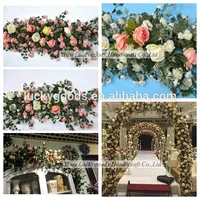 LFB562 उच्च गुणवत्ता कृत्रिम रेशम शादी फूल माला में अलग अलग रंग