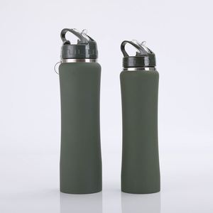 Sports Training Stainless Steel Vacuum Flask 600ml <b>750ml</b> Double Wall Insulated <b>Water</b> <b>Bottle</b> Straw Lid Matte Surface Custom Logo - Product Image 4
