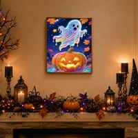 Fabricant de décoration intérieure, livraison directe en gros, artisanat DIY, décoration d'Halloween, jouet fantôme, kit de peinture artistique avec perles et diamants