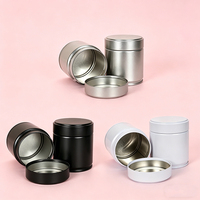 Boîte de conserve ronde en métal hermétique en gros d'usine pour bonbons thé café poudre Matcha avec étiquette autocollants couvercle à vis
