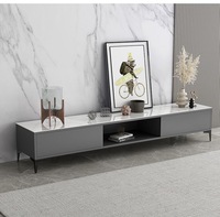 Meuble TV de luxe moderne avec tiroirs, grand rangement, étagère ouverte, ensemble de meubles TV avec table basse pour salon, facile à installer