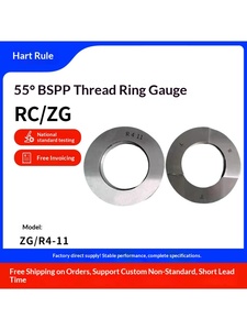 R/zg उच्च सटीकता टेपर पाइप थ्रेड रिंग गेज (55) 1/8 1/4 3/8 1/2 3/4 1-1/4 - Product Image 5