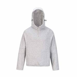 H5550 เสื้อฮู้ดดีไซน์ใหม่ ขายส่ง ผลิตตามสั่ง ผ้าคอตตอนผสม 350 กรัม ซิปครึ่งตัว มีฮู้ดปิดหน้า สไตล์นินจา สำหรับผู้ชาย - Product Image 1