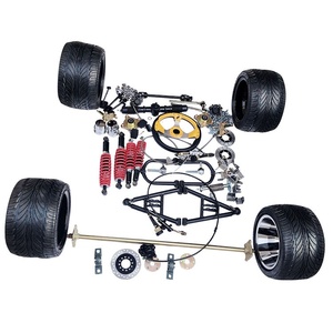 Kit de suspensión delantera/trasera de Go-<span class=keywords><strong>Kart</strong></span> de cuatro <span class=keywords><strong>ruedas</strong></span> HANBON <span class=keywords><strong>casero</strong></span>, piezas de modificación de montaje, freno de disco, Dirección de goma, nuevo - Product Image 1