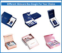 Boîtes cadeaux cosmétiques et de soins de la peau personnalisées de luxe avec inserts pour les soins de la peau et les parfums avec un design d'impression en relief