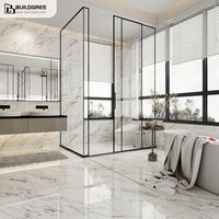 Buildgres Grande Dalle 1200x2400 Pierre Frittée Format Mur Carreaux de Marbre Blanc Sol Porcelaine Glaçure Grande Dalle Carreaux pour Sol