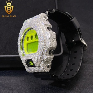 Роскошные ювелирные изделия в стиле хип-хоп со льдом Vvs Moissanite высококачественный тестер алмазов дешевые часы DW6900 для мужчин и женщин - Product Image 5