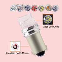 Ampoule LED BA9S T4W pour voiture, éclairage intérieur 3D T2W T3W H5W, éclairage de plaque d'immatriculation LED 3 LED 2835 SMD 12V 24V, feux de position latéraux pour voiture