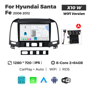 MEKEDE X40 UIS7865 8+128G QLED AKM DSP CarPlay Inalámbrico Android Auto para Hyundai <span class=keywords><strong>Santa</strong></span> <span class=keywords><strong>Fe</strong></span> 2006-2012 - Product Image 2