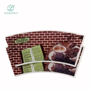 New printed ppaer cup sheets hot selling food grade paper cup fans in stock