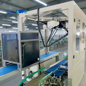 Machine d'emballage personnalisée pour boîtes en carton et fûts métalliques, avec robot Delta et bras araignée, automatique, de qualité alimentaire et flexible - Product Image 1