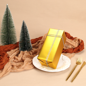 Moisture-proof Coated <b>Paper</b> Gold Matte Texture Vintage Wrapping <b>Paper</b> Set DIY Handicraft Gift Packing Combination - Product Image 3