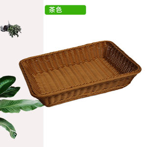 Cesta de Mimbre para Exhibición de Frutas, Cesta de Pan Tejida a Mano y Contenedor de Almacenamiento para Aperitivos - Product Image 6