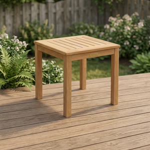 Ensemble de table à manger carrée en teck massif 4 places, imperméable et écologique, design moderne durable pour la maison et la cuisine - Product Image 3