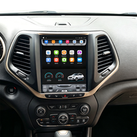 Autoradio vertical Android 13 Tesla 10,4 pouces pour Jeep Cherokee 2016-2020, CarPlay sans fil, GPS, DSP, 8 cœurs, 4+64 Go
