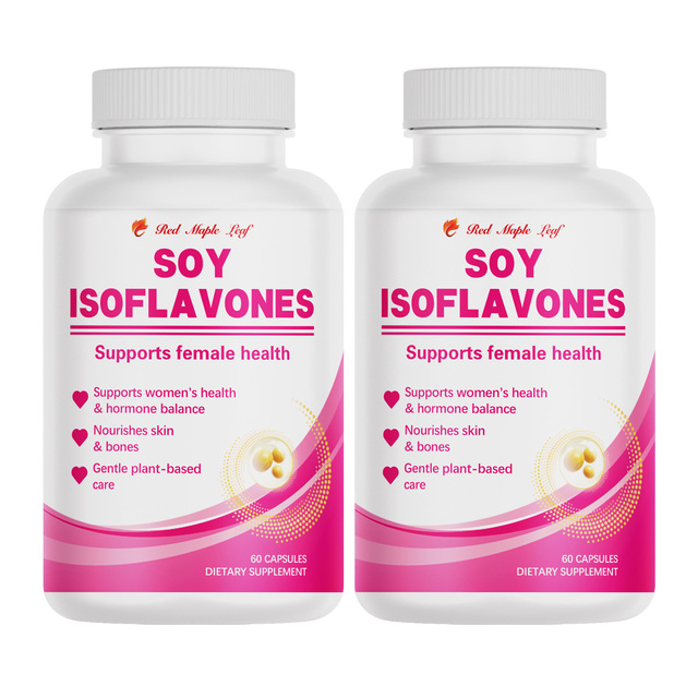 Women's Nutritional Soy Isoflavones Supplement Capsules - with Pueraria Lobata & Cranberry, Supports Hormone Balance & Vitality