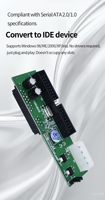 Adaptador TISHRIC SATA a PATA IDE de 3.5'' 39/40 Pines con Selección Maestro/Esclavo para Disco Duro de Escritorio, Grabadora de CD/DVD