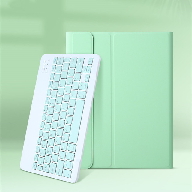 For Lenovo Tab M10 HD 2rd Gen TB-306X/F 10.1 Inch Tablet Cover Silicone with Pencil Holder with Wireless Blue Tooth Keyboard
