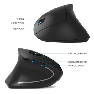 Wireless USB 2.4GHz LED Backlit Optical 6-Button 800 DPI Gamer Both Hands Ergonomic 3D Vertical <strong>Mouse</strong> for <strong>PC</strong> - Product Image 5