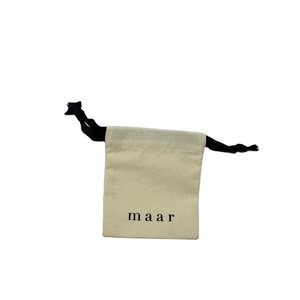 Custom Organic Cotton Cloth Bag Recyclable Gift Bags for Bracelets <b>Watch</b> Glasses <b>Rings</b> Earrings - Product Image 1