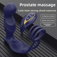 Fabrik-Großhandel Prostata-Vibrator Analplug Erotischer Masturbator Kabellose Fernbedienung Vibrierender Penisring Made in China Modell