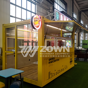 Eye-Catching Fiberglass Mobile Food Unit Compact Food Vendor Charming Food Cart Wheels <b>Mini</b> Food Truck Burger Ice Snack Food - Product Image 5