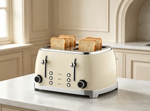 Tostadora de 4 Rebanadas con Función de Descongelación, Recalentamiento y Cancelación, Carcasa Metálica Mecánica - Product Image 2