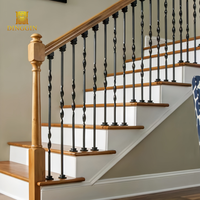 Main courante d'escalier intérieure en forme de ruban unique pour balustre