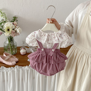 2026 Yaz Yeni Moda Bebek Takımı Tatlı Sevimli Tasarım Kız Çocukları İçin %100 Saf Pamuk İki Parçalı <span class=keywords><strong>Set</strong></span> - Product Image 4