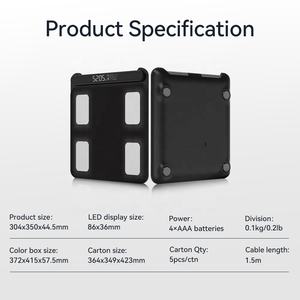 Smart 8 elektroda Digital keseimbangan bioimpedansi skala komposisi elektronik kaca kamar mandi menggunakan ukuran air lemak tubuh 180kg - Product Image 5