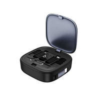 Juego de cables multifuncionales PD60W, ranura para tarjeta TF/SIM incorporada y soporte para teléfono, cable de datos de cable de carga rápida UC027