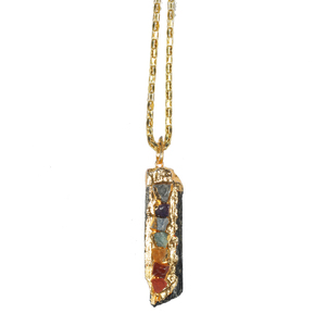 Tourmaline Chakra Gold Electroplated Necklace - Product Image 1