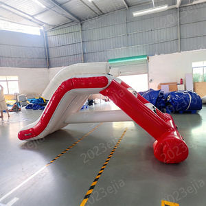 EJIA Toboggan <span class=keywords><strong>aquatique</strong></span> gonflable de 13 pieds pour les fêtes estivales, petit bateau à rames avec toboggan pour enfants, échelle d'escalade - Product Image 5