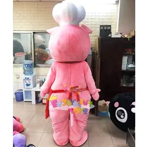 Chef Dress up Pink Pig Mascot Animal <span class=keywords><strong>adulto</strong></span> Juego de rol <span class=keywords><strong>Disfraz</strong></span> Festival Party Set - Product Image 3