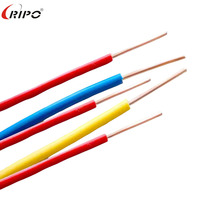 Câbles électriques en cuivre émaillé multibrins isolés en PVC de haute qualité 24AWG 1,5 mm 450/750V 2 conducteurs RVV