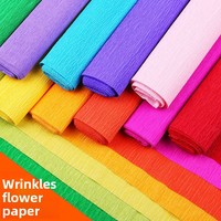 Papier crêpe d'emballage épaissi coloré de 50*250cm pour le matériel de bricolage fleur Rose faisant à la main
