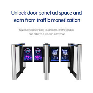 Portillon pivotant électrique automatique de haute qualité pour contrôle d'accès, idéal pour les supermarchés et les couloirs sécurisés - Product Image 4