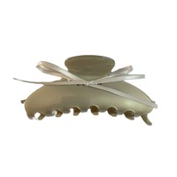 Pince à cheveux en tissu avec nœud, style européen et américain, design simple, accessoire mignon pour filles, en acétate, écologique, personnalisable