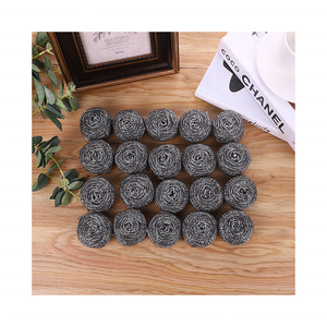 Éponges métalliques rondes en laine d'acier robustes OEM, lot de 4, pour nettoyer la vaisselle, les casseroles, les fours, les grilles et les éviers - Product Image 3