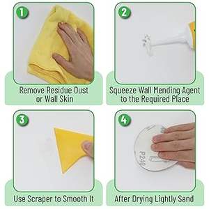 Kit de réparation de cloisons sèches, 3 pièces de pâte de réparation de mur (120g chacune), mastic pour trous de mur, kit de réparation de mur - Product Image 6