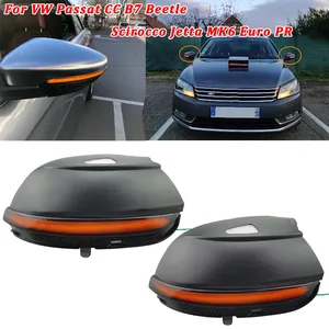 Pour VW Passat CC B7 Coccinelle <span class=keywords><strong>Scirocco</strong></span> Jetta MK6 Euro LED Aile Latérale Dynamique <span class=keywords><strong>Clignotant</strong></span> Lumière Rétroviseur Indicateur - Product Image 6