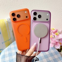 Coque de téléphone magnétique sans fil en gros pour iPhone 18 13 14 15 16 17 Pro Max, étui antichoc translucide givré en PC