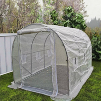 Couverture extérieure portative de PE de tunnel de poly pour la serre de cour de jardin avec le cadre en métal de bonne ventilation pour la serre de légumes