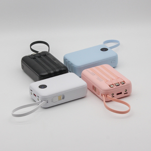 Power Bank OEM Certificato CCC da 20000mAh Ultra Sottile con Batteria Li-Polymer, 4 Cavi di Ricarica Integrati, Design con Cordino, Ricarica Rapida 22.5W - Product Image 1