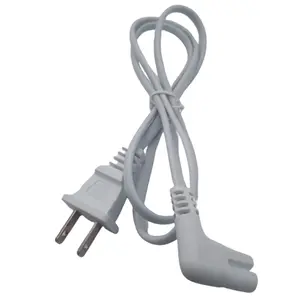 Gran oferta, Cable de extensión de EE. UU. de 1M con conector IEC C7 en forma de L, cable de alimentación eléctrico de 2 pines con enchufe de EE. UU. para portátil PS4
